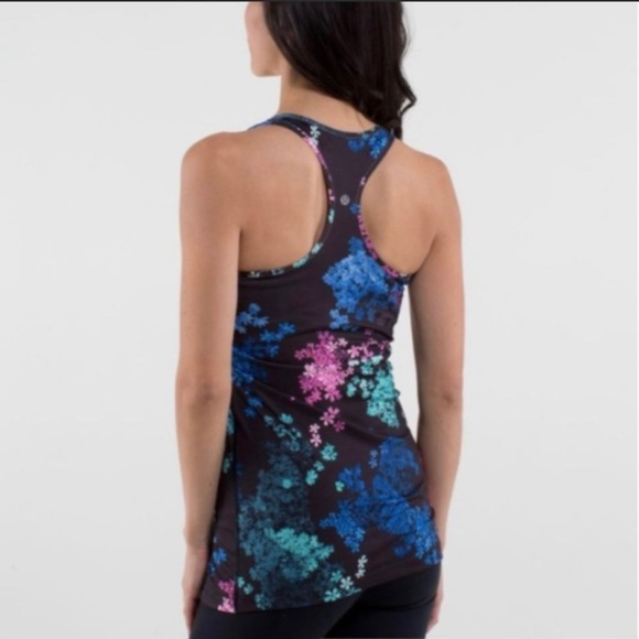 lululemon Cool Racerback Black Multi Floral - Picture 2 of 6